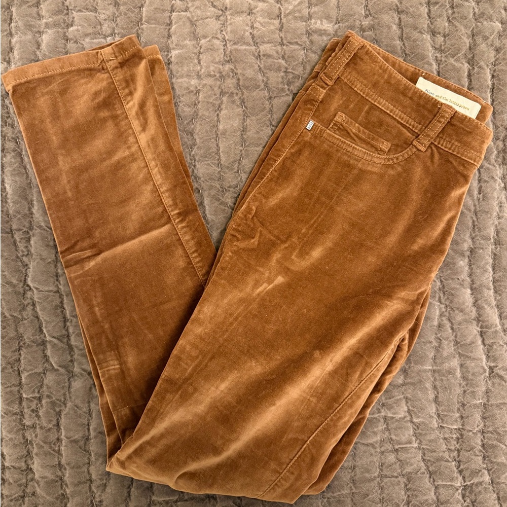 Pilcro Chestnut Velvet Pants, Size 27